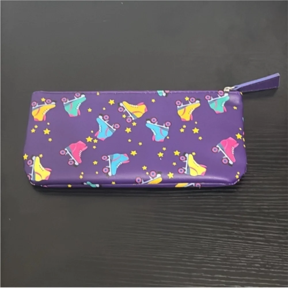 New authentic Anna Sui signature roller skate designer cosmetic bag